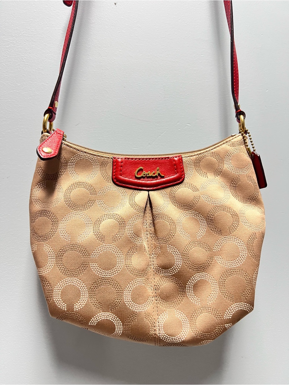 Coach Ashley Dotted Op Art Convertible Crossbody Bag